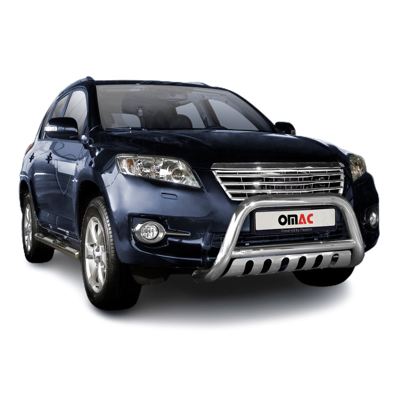 Protezione anteriore per Toyota RAV4 2010-2013 con ABE in acciaio inox argento