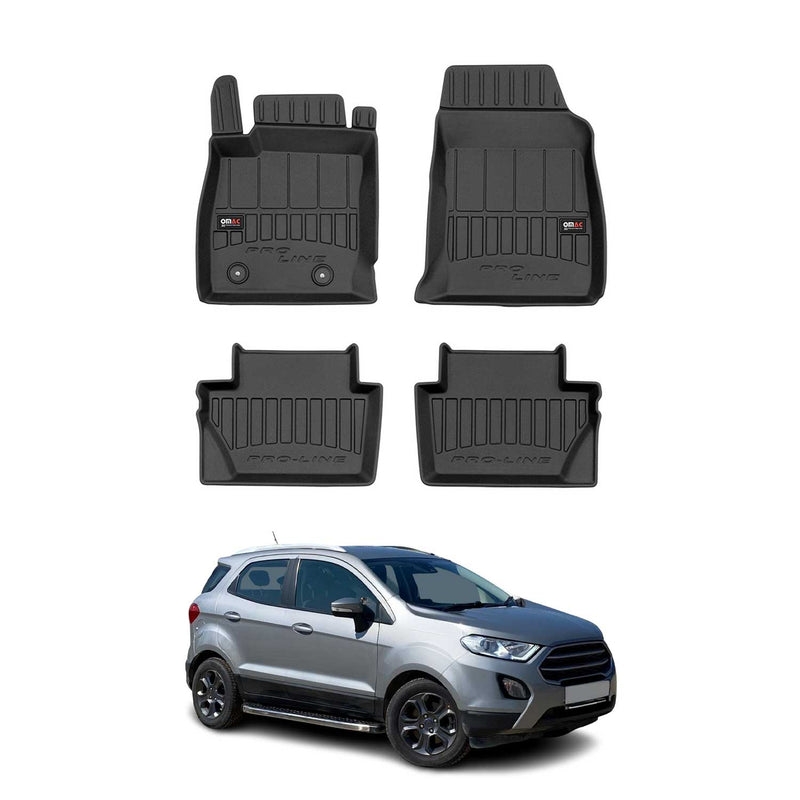Tappetini Ford Ecosport 2014-2024 TPE Nero 4 pezzi