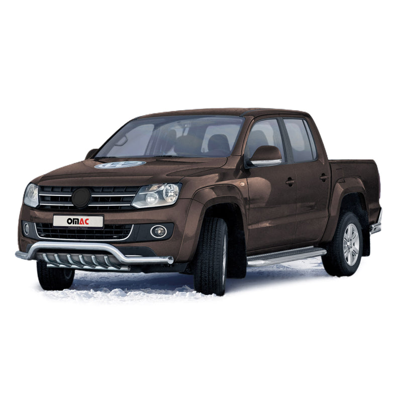Barra di protezione anteriore per VW Amarok 2010-2016 con ABE in acciaio argento