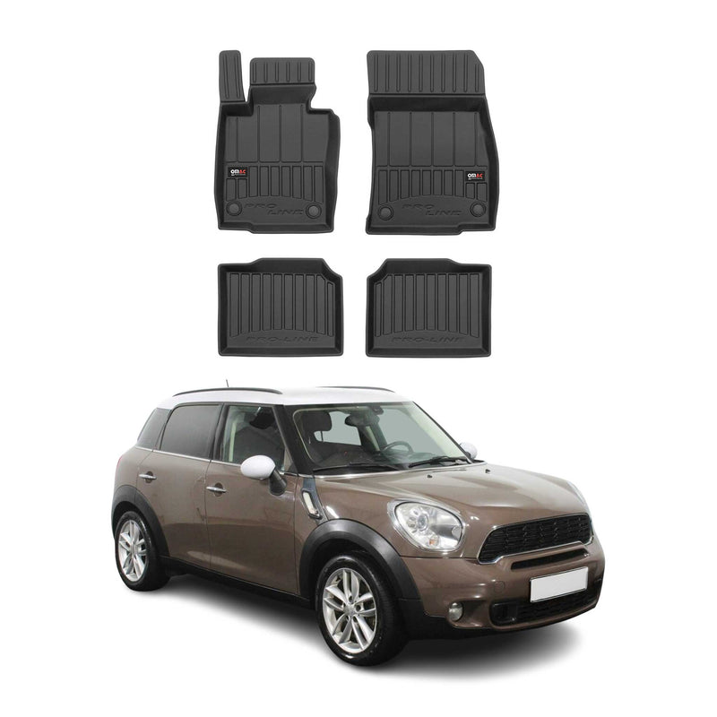 Tappetini Mini Countryman R60 2010-2016 in TPE nero, 4 pezzi