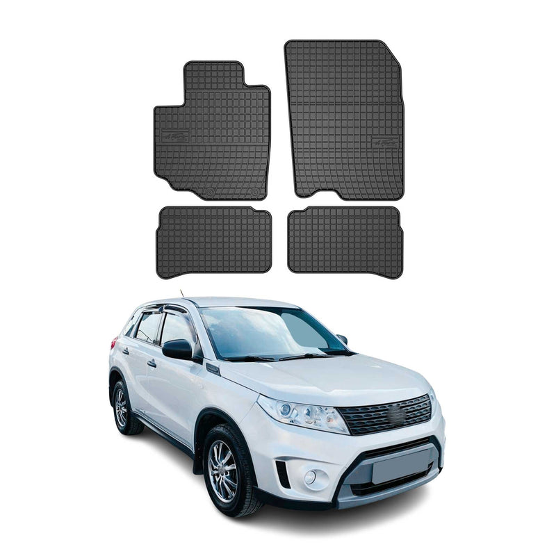 Tappetini in gomma neri per Suzuki Vitara 2015-2018, 4 pezzi