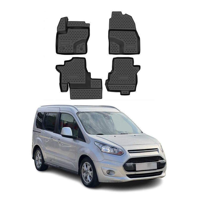 Tappetini in gomma OMAC per Ford Tourneo Connect V408 2014-2021, TPE, 4 pezzi