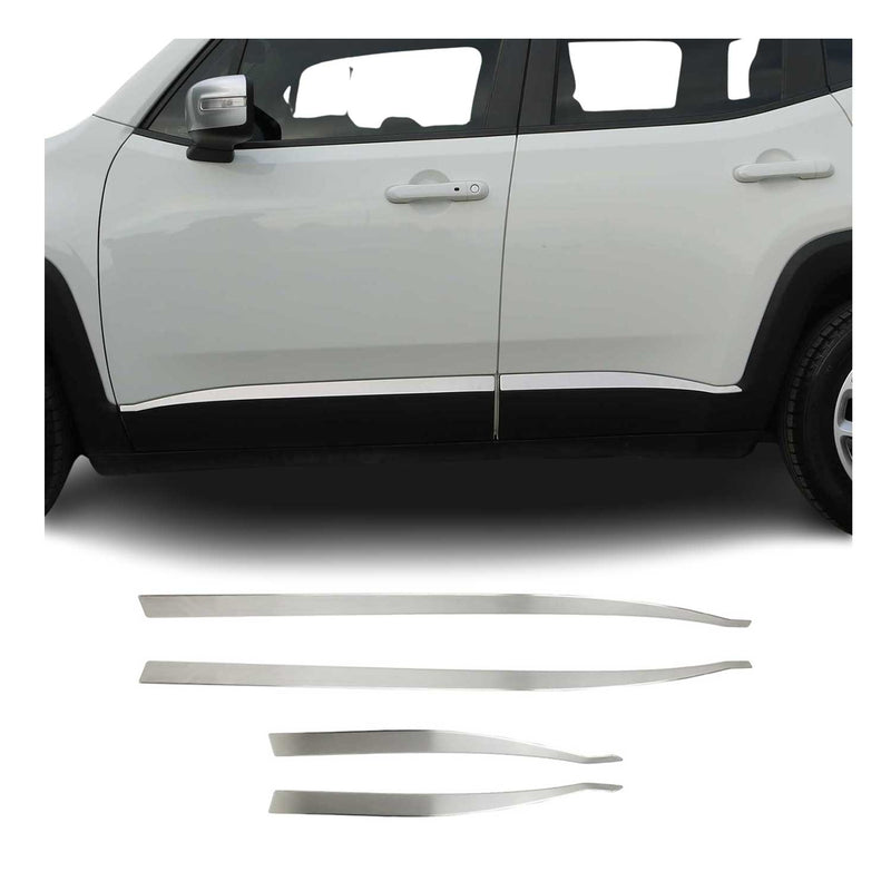 Striscia di finitura per portiera laterale per Jeep Renegade 2015-2024, cromata spazzolata