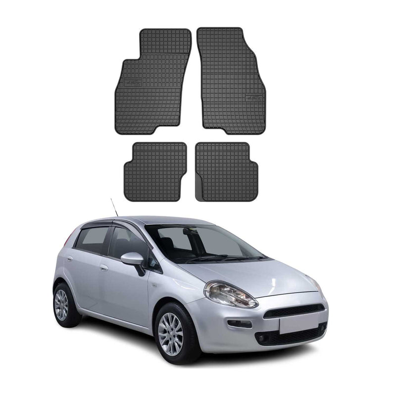 Tappetini in gomma Fiat Punto 2012-2018 neri 4 pezzi