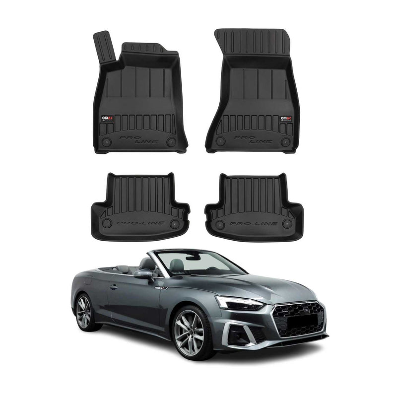 2016-2024 Audi A5 Coupé Cabriolet F5P Fußmatten TPE Schwarz 4 tlg