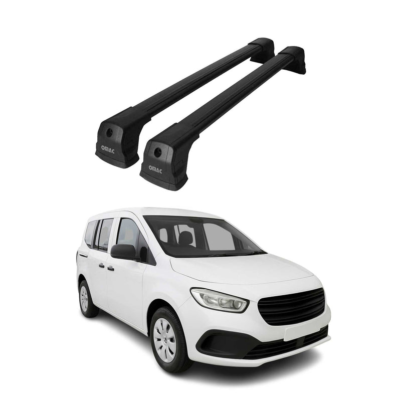 Portapacchi da tetto per Mercedes Citan 2021-2025 alluminio nero 2 pezzi