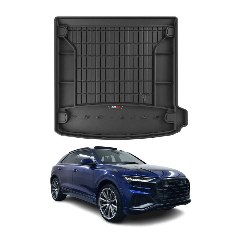 OMAC Gummi Kofferraumwanne für Audi Q8 4MN 2018-2025 TPE Laderaumwanne Schwarz