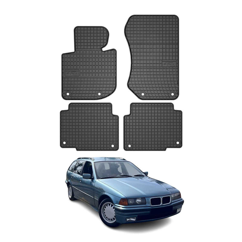 1990-1998 BMW 3er Limo Touring E36 Fußmatten Gummi Schwarz 4 tlg