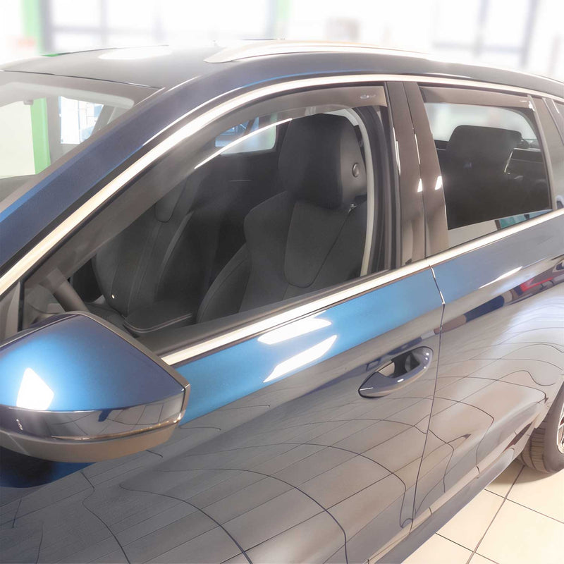 Deflettore antivento e antipioggia per Skoda Octavia Combi 2020-2025 in acrilico scuro, 4 pezzi