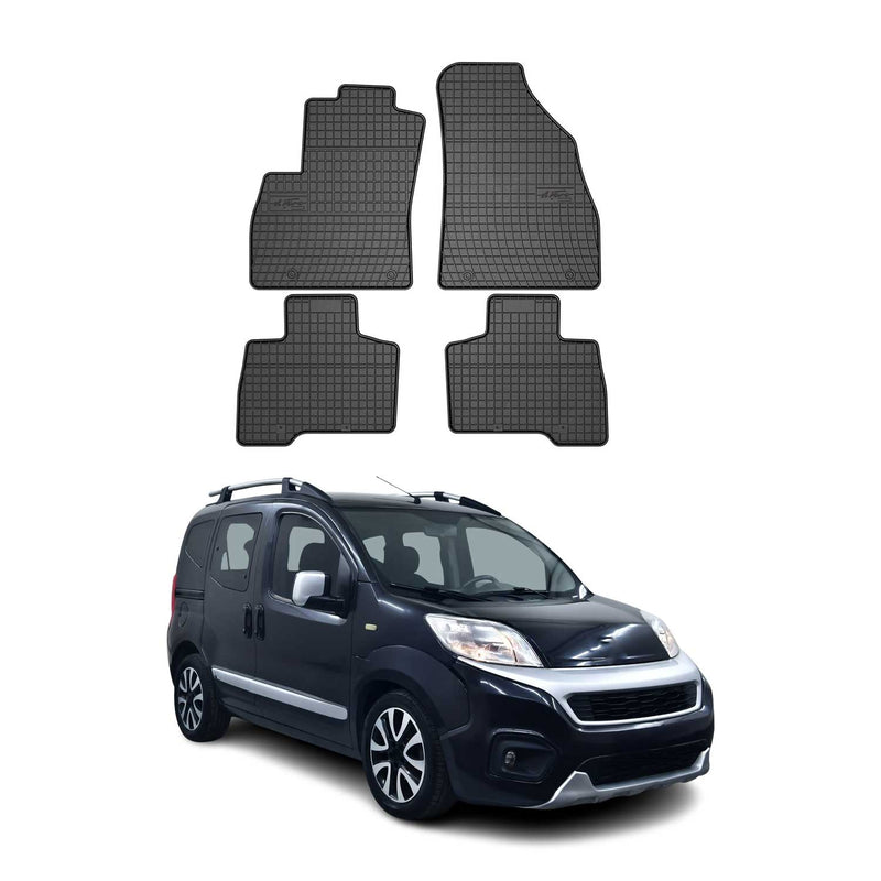 2008-2024 Fiat Qubo Fiorino Fußmatten TPE Schwarz 4 tlg