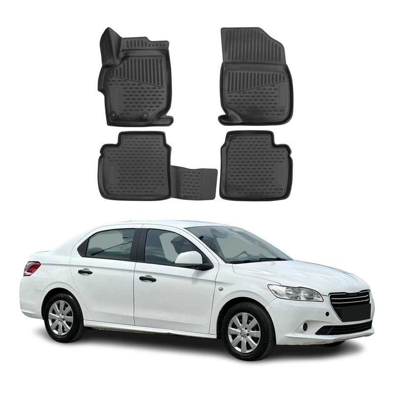 Tappetini Peugeot 301 2012-2021 TPE Nero 4 pezzi