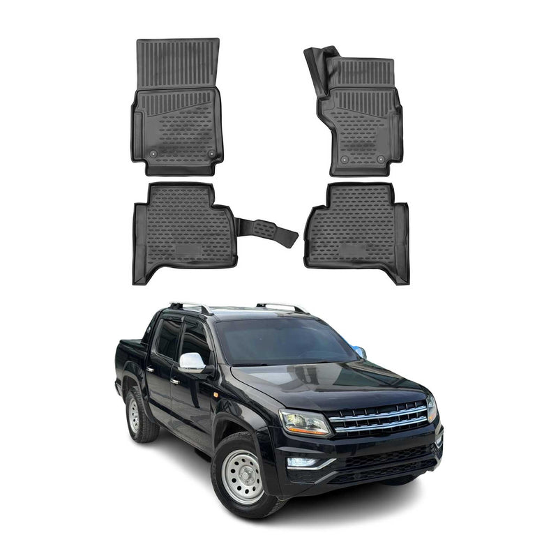 Tappetini VW Amarok 2019-2021 in TPE nero, 4 pezzi