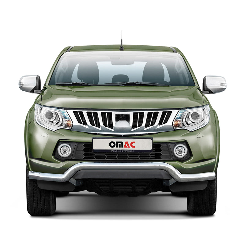 Protezione anteriore per Mitsubishi L200 2015-2022 Argento con ABE Acciaio