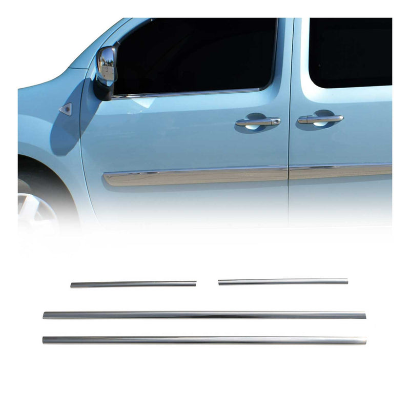 Fensterleisten Zierleisten für Renault Kangoo 2008-2013 Edelstahl Chrom 4tlg