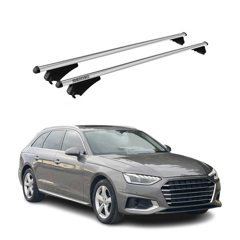Portapacchi Menabo per Audi A4 B9 Avant 2015-2019 grigio alluminio 2x