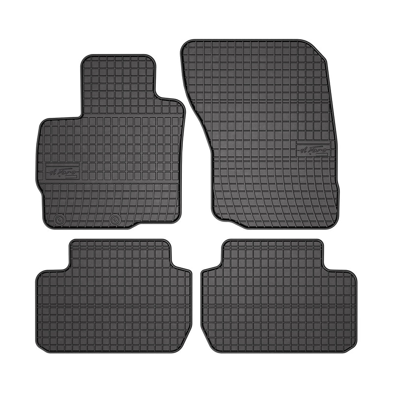 Tappetini in gomma neri per Mitsubishi Outlander 2014-2020, 4 pezzi.