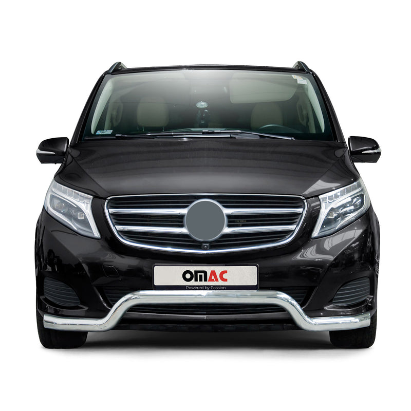 Frontbügel Frontschutzbügel für Mercedes Klasse 2014-2025 Low Stahl ABE Silber