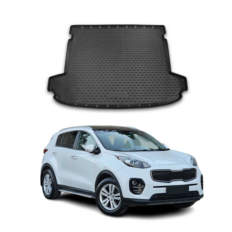 Tappetino per bagagliaio in gomma TPE per Kia Sportage 2016-2021, nero