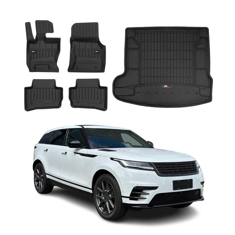 Tappetini e vassoio per bagagliaio OMAC per Range Rover Velar L560 2017-2025 in gomma