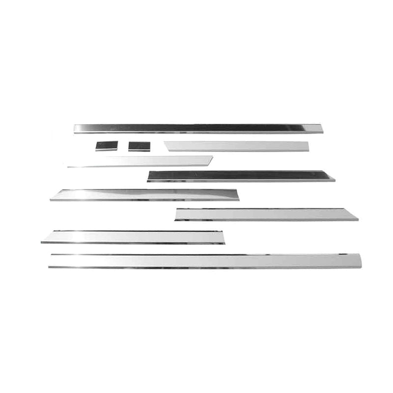 Protezione per porta laterale con striscia per Mercedes Sprinter W906 2006-18 L2 RS Cromata 10x