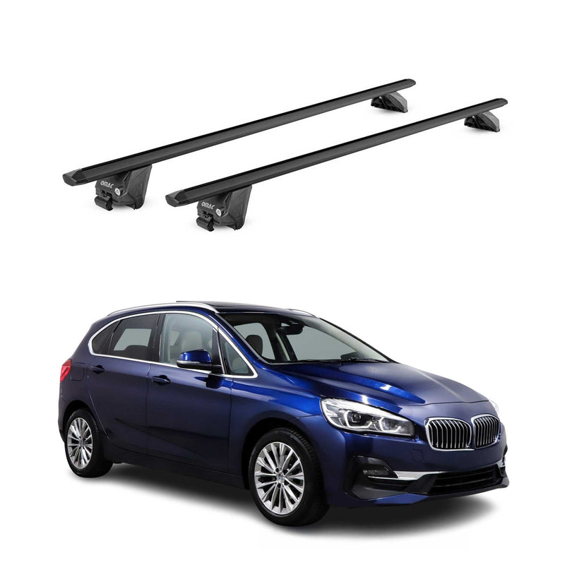 Portapacchi da tetto per BMW Serie 2 Active Tourer F45 2014-2021 alluminio nero ABE