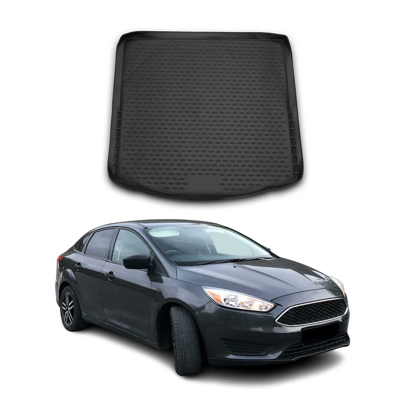 Kofferraummatte Kofferraumwanne für Ford Focus 2011-2015 Stufenheck Gummi TPE