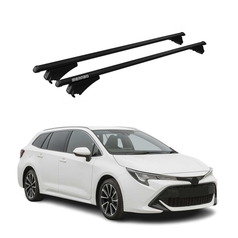 Menabo Dachträger Grundtäger für Toyota Auris mk3 2018-2019 75kg Alu Schwarz 2x