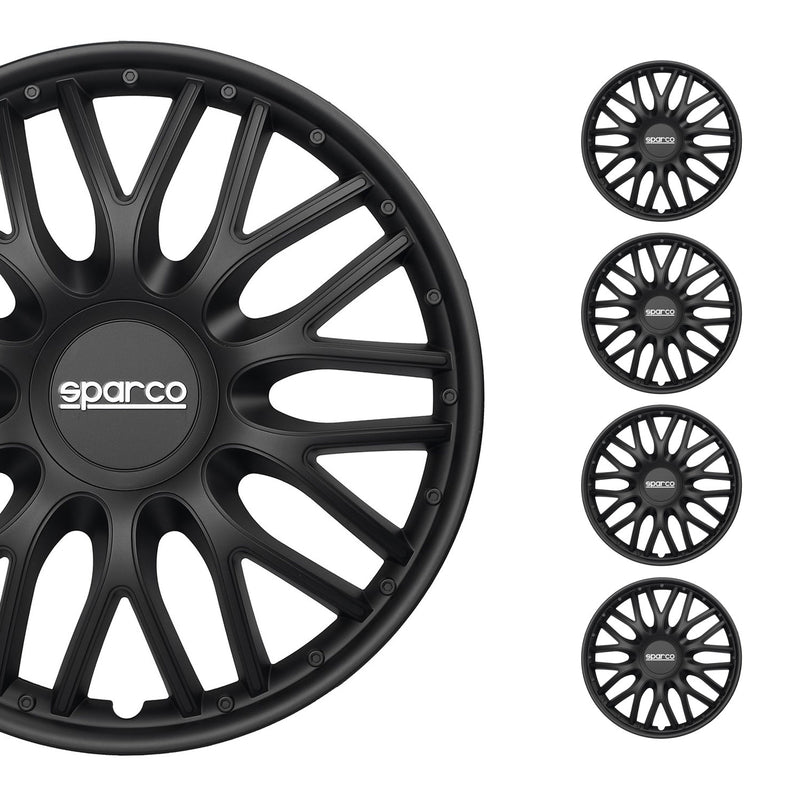 Coprimozzi Sparco 14 pollici Roma Nero 4 pezzi