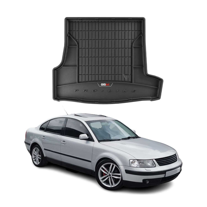 OMAC Gummi Kofferraumwanne für VW Passat B5 1996-2005 Stufenheck TPE Schwarz