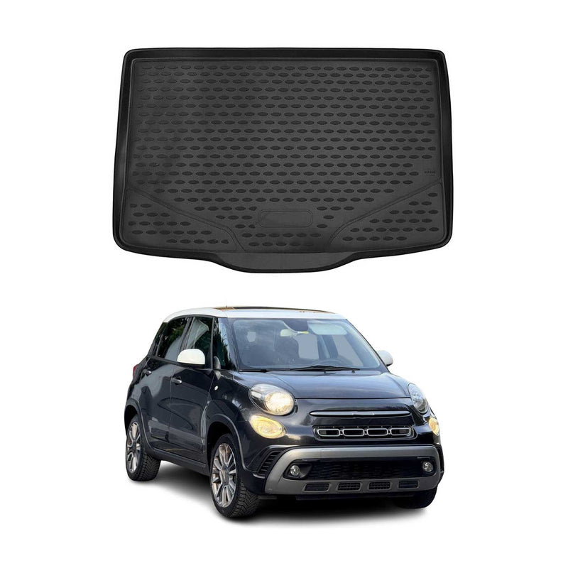 Vasca baule in gomma OMAC per Fiat 500L 2012-2023 TPE Nero
