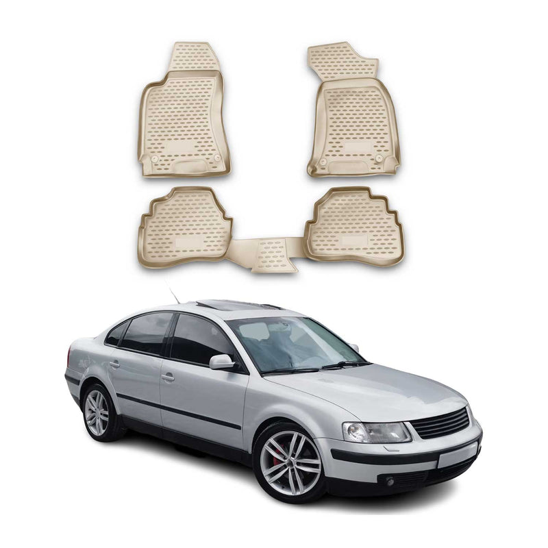1996-2005 VW Passat Fußmatten TPE Beige 4 tlg