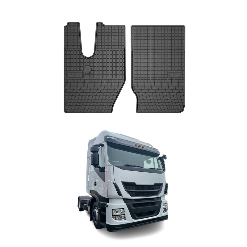 2020-2025 Iveco X-Way Fußmatten Gummi Schwarz 2 tlg