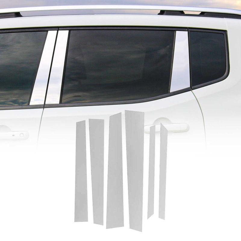 Rivestimento del montante della porta del montante B per Hyundai ix35 2009-2015 in acciaio inox argento, 6 pezzi