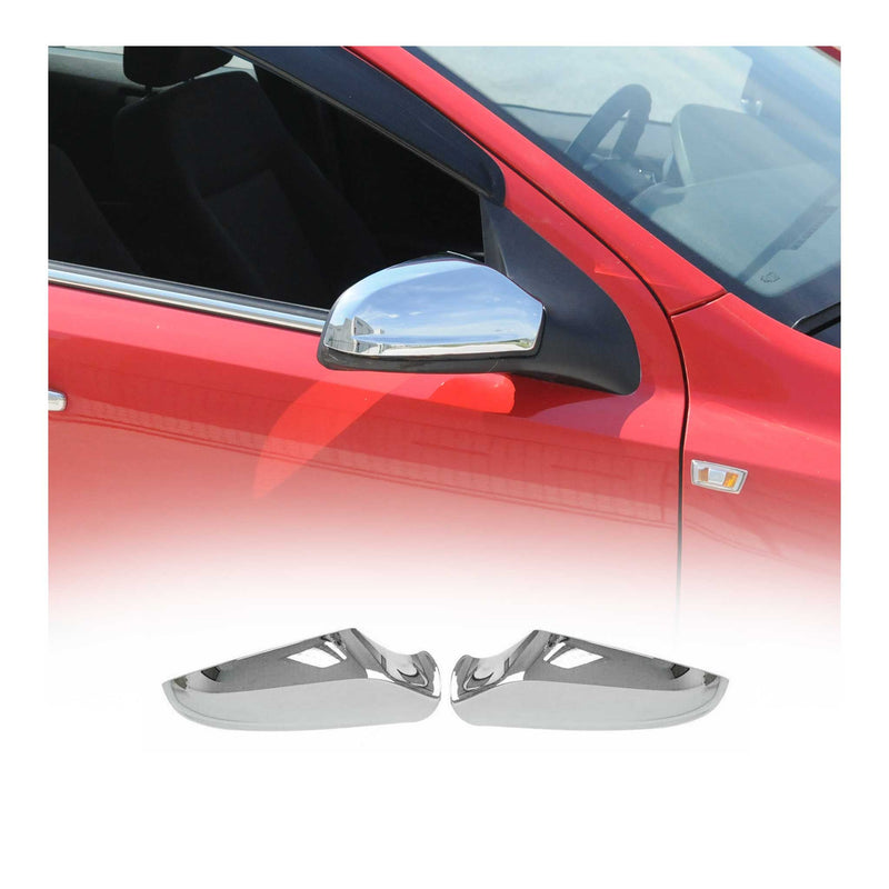 Calotte specchietti retrovisori per Opel Astra H 2004-2009 cromate ABS argento 2 pezzi