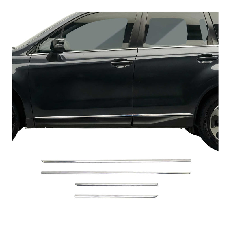 Striscia di protezione per portiera laterale per Subaru Forester 2013-2019 in acciaio inox cromato 4x