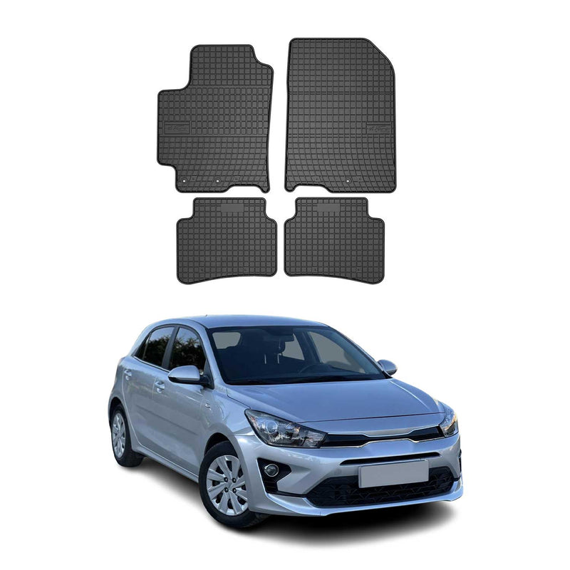 Tappetini in gomma neri per Kia Rio 2017-2025, 4 pezzi