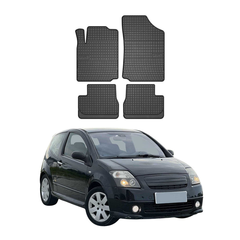 2003-2009 Citroen C2 Fußmatten TPE Schwarz 4 tlg