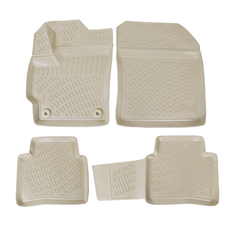 Tappetini tagliabili in TPE beige per Toyota Corolla E210 2019-2025, 4 pezzi