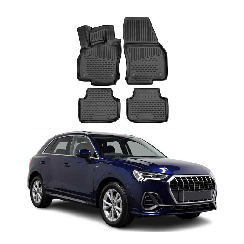 2018-2025 Audi Q3 Q3 Sportback Fußmatten TPE Schwarz 4 tlg