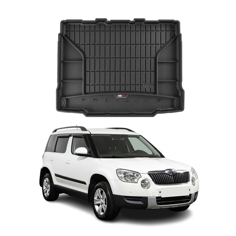 Vasca portabagagli in gomma OMAC per Skoda Yeti 2009-2017, vasca portabagagli in TPE, nera