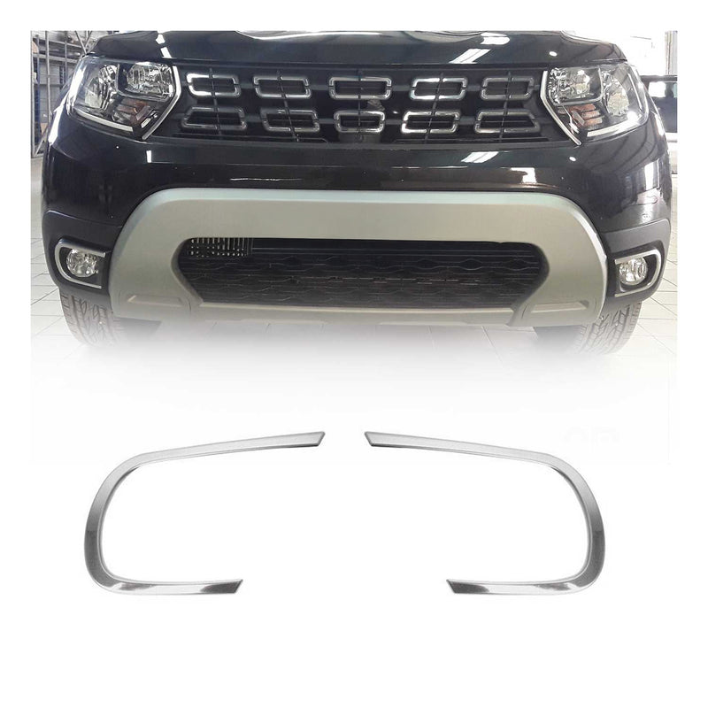 Cornice per fendinebbia per Dacia Duster 2018-2021 in acciaio inox 2x