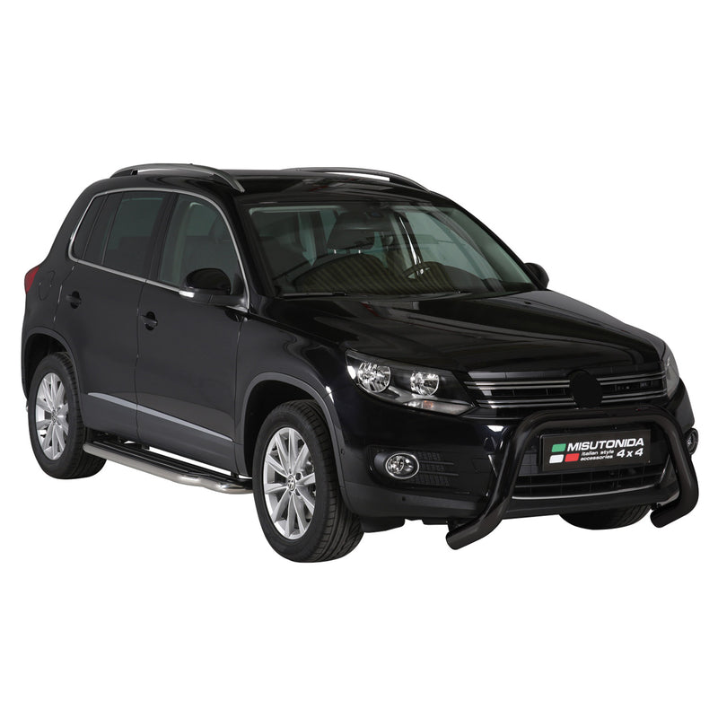 Protezione anteriore per VW Tiguan 2011-2015 ø76mm acciaio nero