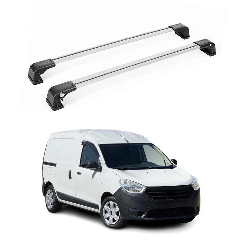 Dachträger Grundtäger für Dacia Dokker 2012-2021 75kg Silber Aluminium 2tlg