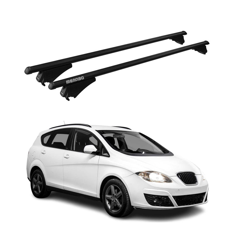 Barre portatutto Menabo per Seat Altea XL 2009-2015 ABE alluminio nero 2x
