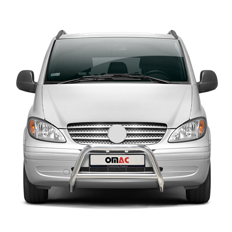Protezione anteriore per Mercedes Vito W639 2003-2010 ABE ø63mm Argento