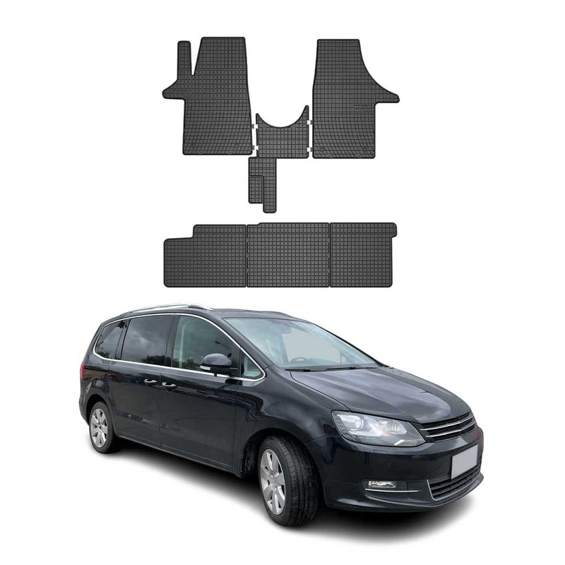 Tappetini in gomma OMAC per VW Transporter T5 2003-2015, tappetini auto in gomma neri, 6 pezzi