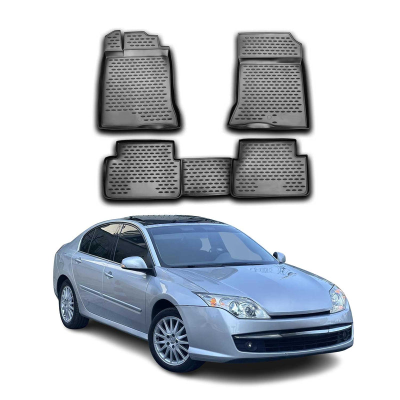 Tappetini Renault Laguna 2007-2015 TPE Nero 4 pezzi