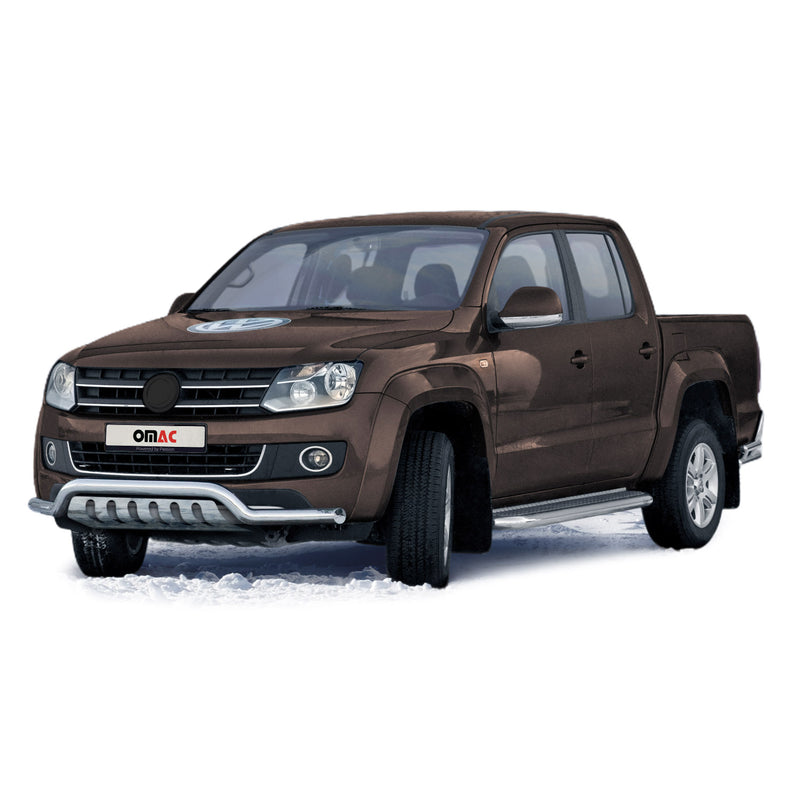 Barra di protezione anteriore in acciaio inox per VW Amarok 2010-2016 in acciaio inox con ABE argento