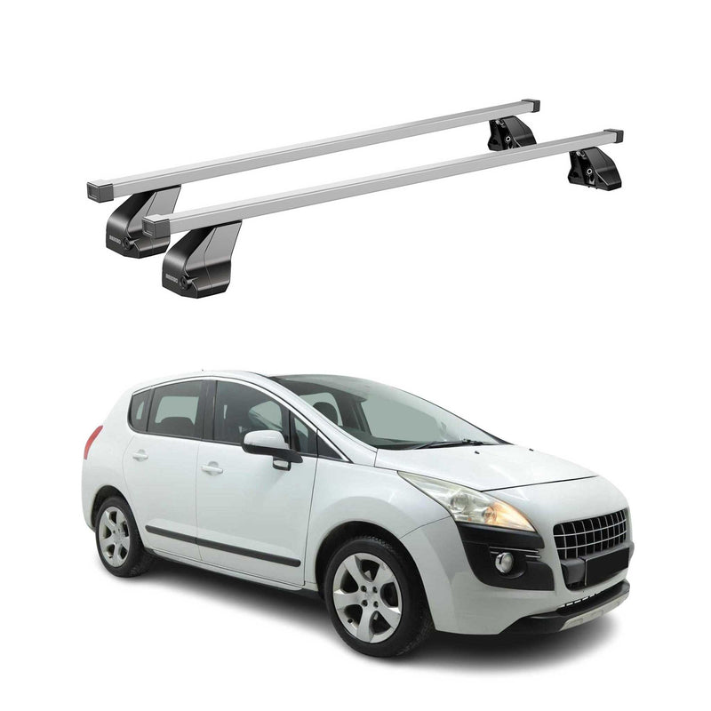 Portapacchi in acciaio Menabo per Peugeot 3008 2009-2016, acciaio argento, 2x