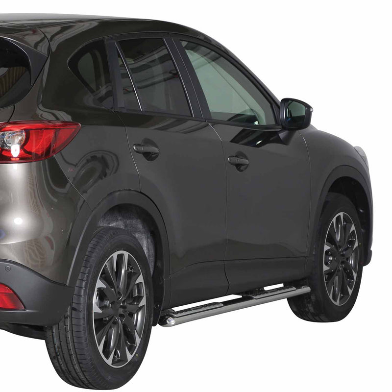 Minigonne laterali in acciaio inossidabile per Mazda CX-5 2015-2016 Argento